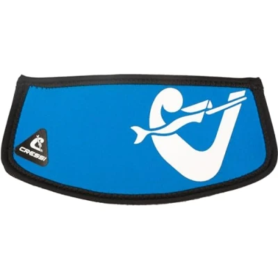 Abbildung von Cressi Unisex Adult Simply Neo Mask Strap Cover Neoprenriemenüberzug für Tauchmasken, Blau/Weiß, Einheitsgröße
