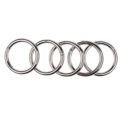 Abbildung von Sharplace 5 Stücke Karabinerhaken Runde Edelstahl Frühling O Ring Ringkarabiner für Camping, Wandern,Schlüsselkette Rucksack