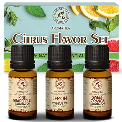 Abbildung von Geschenk Set Zitrusöl Zitronenöl 10ml Orangenöl Grapefruitöl Natürlich Ätherische Öle für Diffusoren Aromatherapie Brenner &amp; Luftbefeuchter Beauty Spa Relax