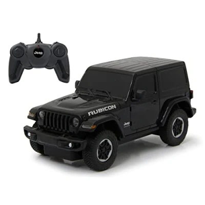 Abbildung von JAMARA 405196 Jeep Wrangler JL 1:24 2,4GHz offiziell lizenziert, 1 Stunde Fahrzeit bei ca. 9 Km/h, perfekt nachgebildete Details, hochwertige Verarbeitung, schwarz, OneSize