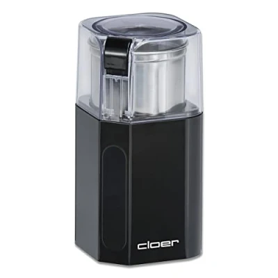 Abbildung von Cloer 7580 Elektrische Kaffee und Gewürzmühle, 200 W, für Pesto, Nüsse Getreide, bis zu 70 g Kaffeebohnen, abnehmbarer Edelstahlbehälter, schwarz