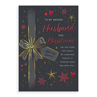 Abbildung von Regal Publishing Moderne Weihnachtskarte für Ehemann, 22,9 x 15,2 cm, C85543