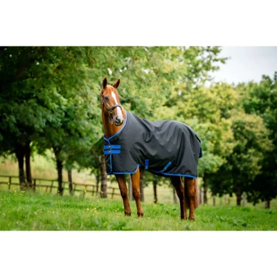 Abbildung von Horseware Regendecke Amigo Ripstop 900 Original 50g Fleece Lined Schwarz/Blau