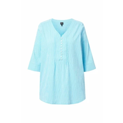 Abbildung von Ulla Popken Tunika, Damen, Größe: 42/44, Deep aqua
