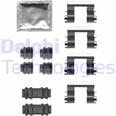 Abbildung von DELPHI LX0680 Zubehörsatz, Scheibenbremsbelag FIAT: 500 Hatchback, C Convertible, KIA: Picanto II