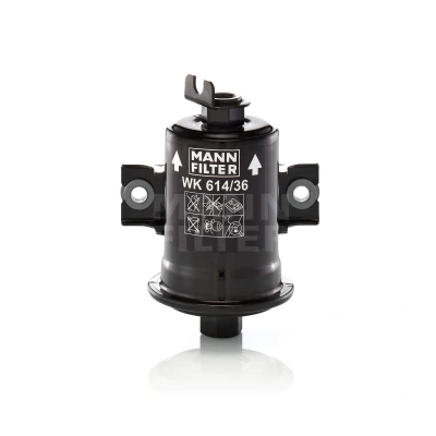 Abbildung von MANN FILTER WK 614/36 Kraftstofffilter Leitungsfilter TOYOTA: Corolla IX Saloon, VIII Liftback, Starlet V Hatchback