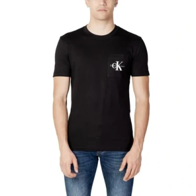 Abbildung von Calvin Klein Jeans Herren T Shirt Kurzarm Core Monologo Rundhalsausschnitt, Schwarz (Ck Black), M
