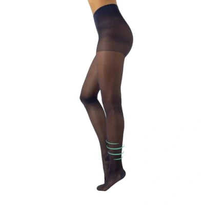 Abbildung von CALZITALY Stützstrumpfhose mit starker Kompression 10 mm/Hg, Feine Kompressionsstrumpfhosen Damen, S, M, L, XL, XXL, 3XL, 4XL, 70 DEN, Made in Italy (L, Blau)