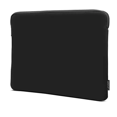 Abbildung von Lenovo Basic Laptophülle 14 Zoll Notebook/Tablet kompatibel mit MacBook Air/Pro Neopren Material Weiches Fleecefutter Reißverschluss Öffnung Oben Schwarz