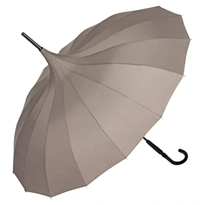Abbildung von VON LILIENFELD Regenschirm Hochzeitsschirm Sonnenschirm Stabil Stockschirm Pagode Charlotte schwarz