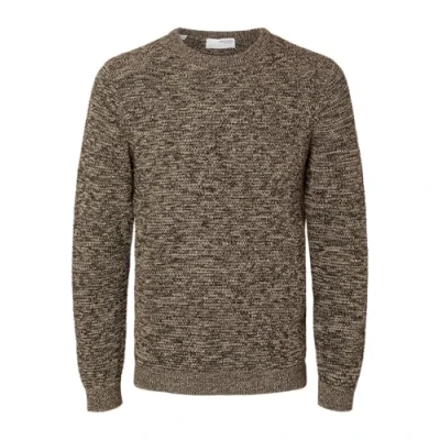 Abbildung von Selected Homme Slhvince Bubble Strickpullover, Herren, Größe: Small, Chocolate torte