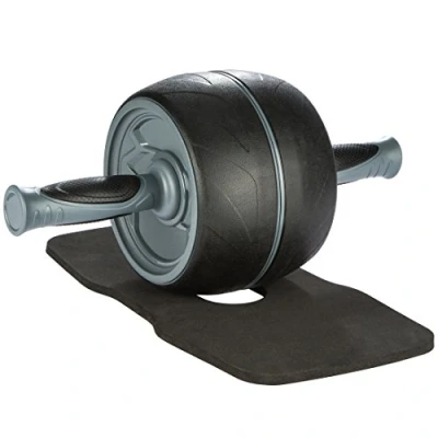 Abbildung von Ultrasport Premium Bauchtrainer AB, Bauchmuskeltrainer für Zuhause, zum Trainieren von Bauchmuskeln, Rücken &amp; Schultern, Oberkörper Roller mit gummierten Handgriffen, praktisches Sportgerät, schwarz