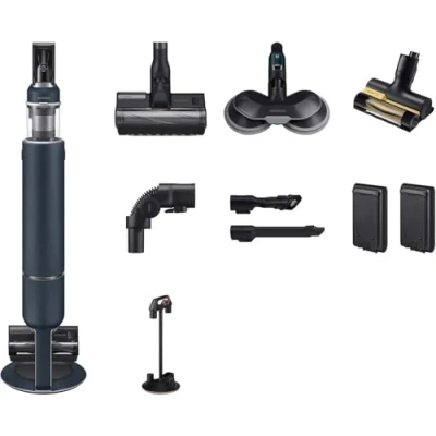 Abbildung von Samsung Bespoke Jet Plus Akku+ Wet &amp; Clean Akku Staubsauger, Teleskopierbar, All in one Station, Inkl. Ersatz und Zubehör, Midnight Blue, VS20B95B73B/WD