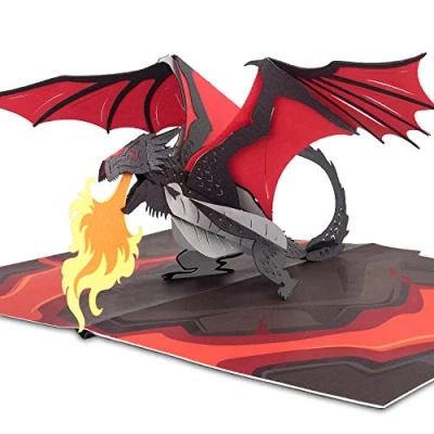 Abbildung von papercrush® Pop Up Karte Drache Besondere 3D Geburtstagskarte für Kindergeburtstag oder Jugendliche, Teenager Kindergeburtstagskarte Jungen inkl. Umschlag