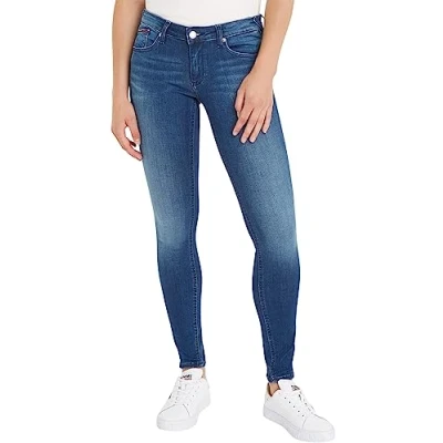 Abbildung von Tommy Jeans Damen Hose Sophie Stretch, Blau (New Niceville Mid Blue Stretch), 29W/30L