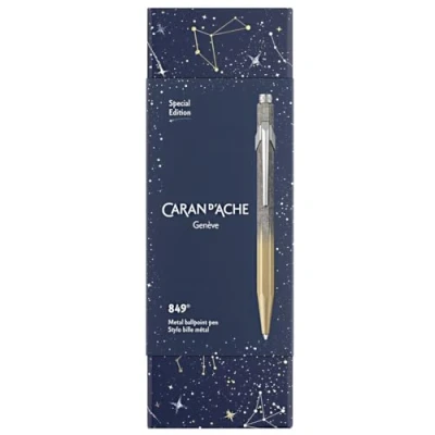 Abbildung von Caran d’Ache Kugelschreiber 849™ COSMIC BLUE Vergold Sonderedition