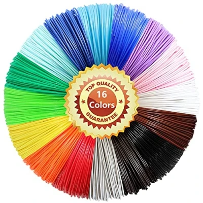 Abbildung von 3D Stift Filament 1.75mm, LELYFIT PLA Druck Filament, 16 Farben, jede Farbe ist 5 Meter, Insgesamt 80 Farbsatz (16 Farben)