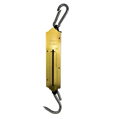 Abbildung von KERBL Federwaage (Waage bis zu 100 Kg, 32,5 x 11,5 5,5 cm, Messgerät für schnelle Gewichtskontrollen, Aufhängehaken) 29942
