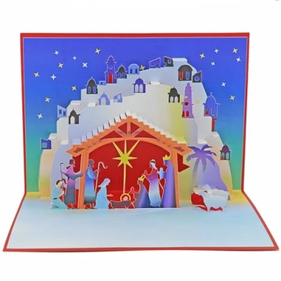 Abbildung von Favour Pop Up® eine wunderschöne handgemachte Weihnachtskarte in 3D, die als filigranes Kunstwerk weihnachtliche Stimmung ausstrahlt.. TM097