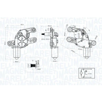 Abbildung von Scheibenwischermotor MAGNETI MARELLI 064075200010