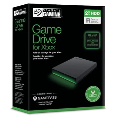 Abbildung von Seagate Game Drive Xbox 2TB tragbare externe Festplatte 2.5 Zoll, USB 3.0, Xbox, grau, 3 Jahre Rescue Service, STKX2000403