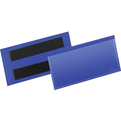 Abbildung von Durable Etikettentasche (100 x 38 mm) Packung à 50 Stück, blau, 174107