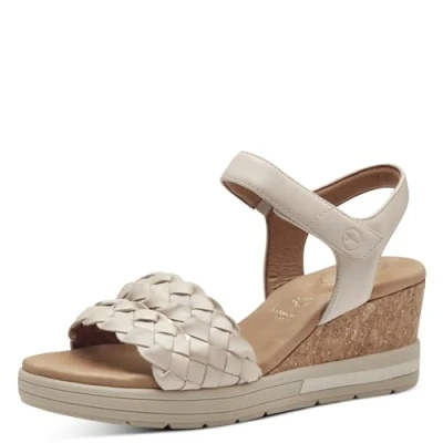 Abbildung von Tamaris Plateausandalette, Damen, Größe: 40, Ivory nappa Schuhe