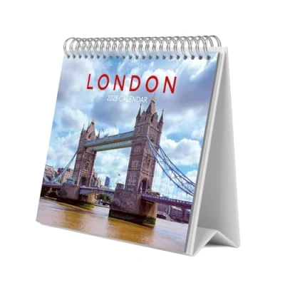 Abbildung von Grupo Erik Kalender 2025 Tischkalender London Familienplaner zum Aufstellen 20 x 17 cm Jahreskalender