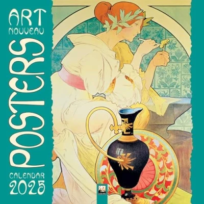 Abbildung von Art Nouveau Posters Jugendstil 2025: Original Flame Tree Publishing Kalender [Kalender] (Wall Kalender)