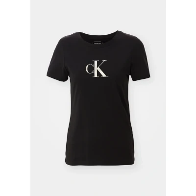 Abbildung von Calvin Klein Jeans Gradient SLIM TEE Tshirt print, Damen, Größe: XL, Black