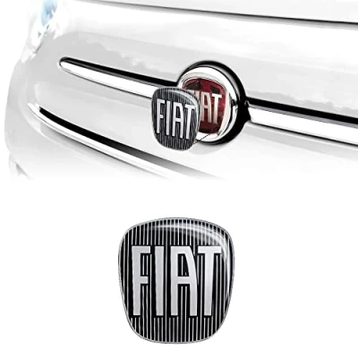 Abbildung von Fiat 14186A 3D Aufkleber Logo 500, Schwarz, 71 x 65 mm