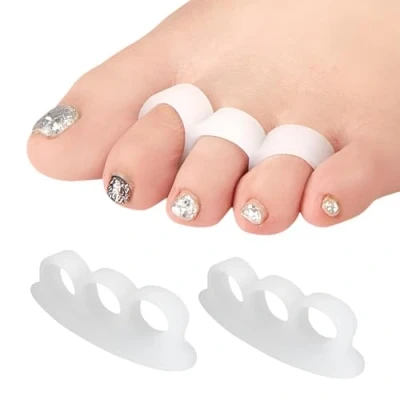 Abbildung von 4x Silikon Gel Zehenspreizer Hallux Valgus Zehenstrecker Premium Vorfußpolster