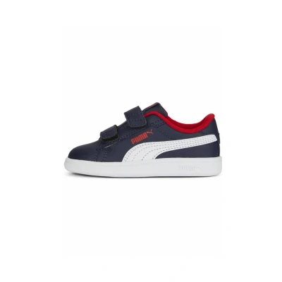 Abbildung von Puma Smash 3.0 V Sneaker low für Kinder, Größe: 21, Navy white for all time red Schuhe