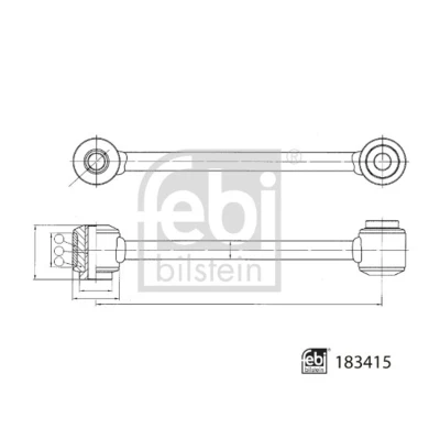 Abbildung von FEBI BILSTEIN 183415 Koppelstange Hinterachse links, rechts 183 Stahl