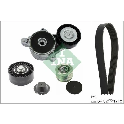 Abbildung von INA 529 0515 20 Keilrippenriemensatz mit Freilaufriemenscheibe MITSUBISHI: Grandis, Outlander 2 SUV, DODGE: Caliber