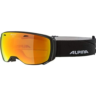 Abbildung von ALPINA ‎A7246 ESTETICA Verspiegelte, Kontrastverstärkende &amp; Polarisierte OTG Skibrille Mit 100% UV Schutz Für Erwachsene, black matt, One Size