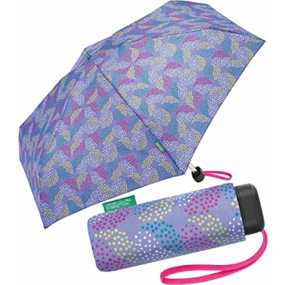 Abbildung von Benetton Taschenschirm Ultra Mini Flat Pop Dots deep Periwinkle