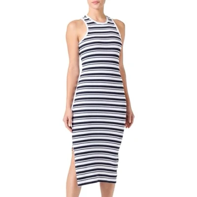 Abbildung von ONLY Damen ONLBELFAST Stripe S/L MIDIDRESS JRS NOOS Midikleid, Blau, Medium