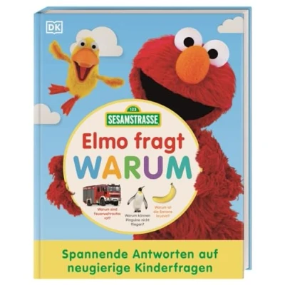 Abbildung von Sesamstraße Elmo fragt warum: Spannende Antworten auf neugierige Kinderfragen. Ein allererstes Kindergarten Lexikon Für Fans. Kinder ab 4 Jahren