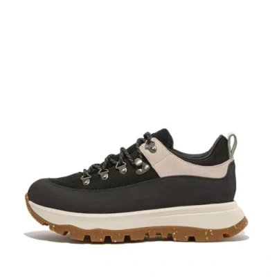 Abbildung von Fitflop Damen Neo d hyker Segeltuch/Wildleder Wanderschuh, Schwarz, 37 EU