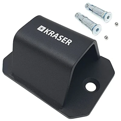 Abbildung von KRASER KR51B Anker Boden oder Wand Diebstahlsicherungsanker aus Hochfestem Stahl Bodenanker Wandanker für Kette mit Klemmfuß, Sicherheitsmotorrad, Fahrrad, Anhänger