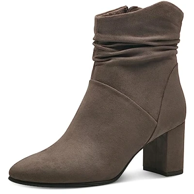 Abbildung von MARCO TOZZI Damen Stiefeletten mit Absatz Spitz Reißverschluss, Braun (Pepper), 37 EU