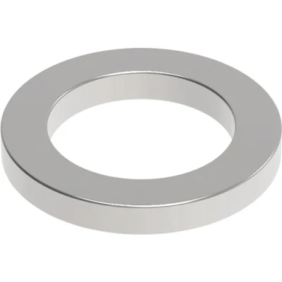 Abbildung von MAUL Neodym Ringmagnet Ø 12 x 1,5 mm (10 Stück) Magnet extra stark in Ringform mit hoher Haftkraft Magnete rund elegantem und modernem Design Ideal für Magnettafel Silber