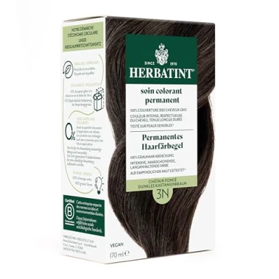 Abbildung von Herbatint Permanentes Haarfärbegel 3N Dunkle Kastanienbraun 170 ml I Ohne Ammoniak, 100% Grauhaarabdeckung Auf empfindlicher Haut getestet, mit 8 Pflanzenextrakten