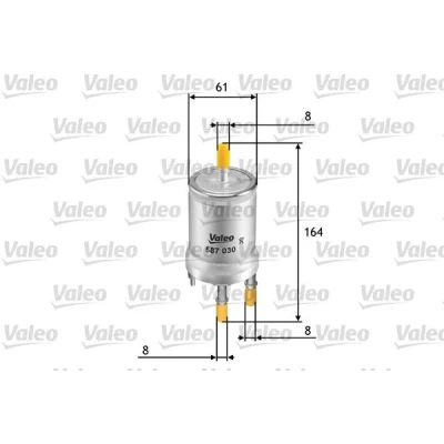 Abbildung von VALEO 587030 Kraftstofffilter Leitungsfilter 8 VOLKSWAGEN: Golf 5, Transporter 5 Bus, Polo V Hatchback, SKODA: Octavia 2 Combi, Fabia