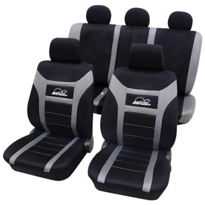 Abbildung von PETEX Auto Sitzbezüge Universal Komplett Set 11 teilig Super Speed grau, Eco Class mit SAB 1 Vario