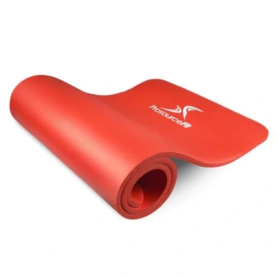 Abbildung von ProsourceFit Extra Thick Yoga and Pilates Mat 1/2&quot; (13mm) 71 inch Long High Density Exercise with Comfort Foam Carrying Strap, Red