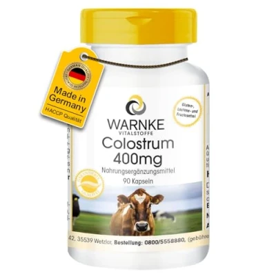 Abbildung von Colostrum Kapseln 400mg 90 Aminosäuren und Immunglobuline Warnke Vitalstoffe Deutsche Apothekenqualität