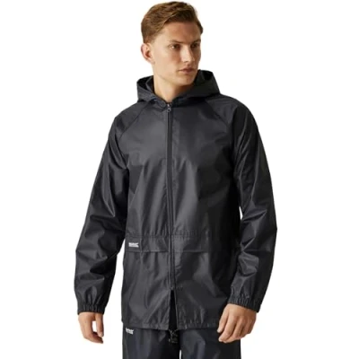 Abbildung von Regatta Herren Mens Stormbreak Jacket Waterproof Shell wasserdichte Jacken, Black, XL