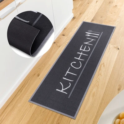 Abbildung von Hanse Home Cook &amp; Clean Küchenläufer Küchenteppich Kitchen Motiv Teppichläufer rutschfest Pflegeleicht Teppich Läufer für Küche, Flur, Eingangsbereich, Esszimmer 50x150cm